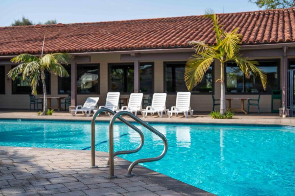 Community pool next to main office